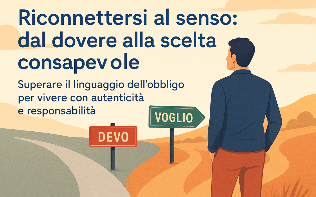 Riconnettersi al senso: dal dovere alla scelta consapevole